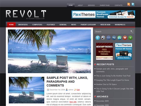 Revolt – Free Premium WordPress Theme
