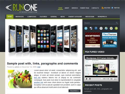 Free WordPress Theme – Runone. Free Download