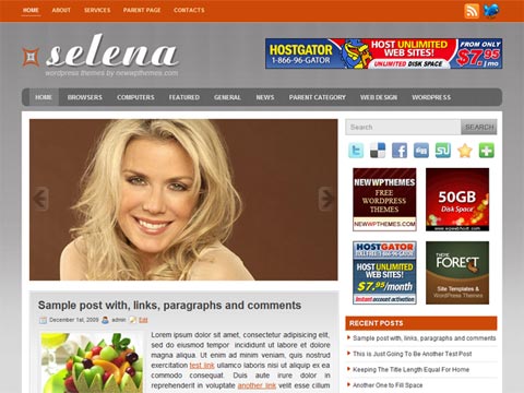 Free WordPress Theme – Selena. Free Download