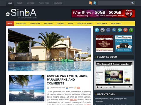 Free WordPress Theme – Sinba. Free Download
