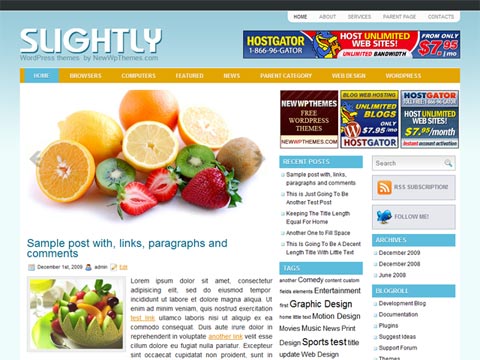 Free WordPress Theme – Slightly. Free Download