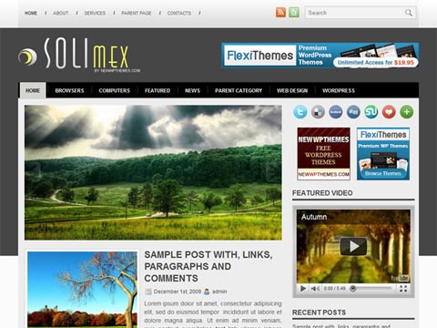 free wordpress theme SoliMex