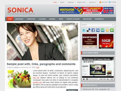 Free WordPress Theme – Sonica. Free Download
