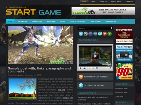 free wordpress theme StartGame – Free Premium WordPress Theme