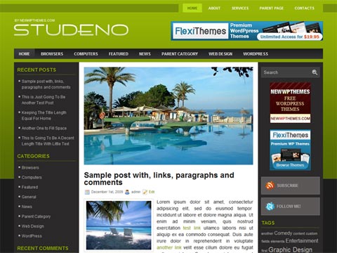Studeno – Free Premium WordPress Theme