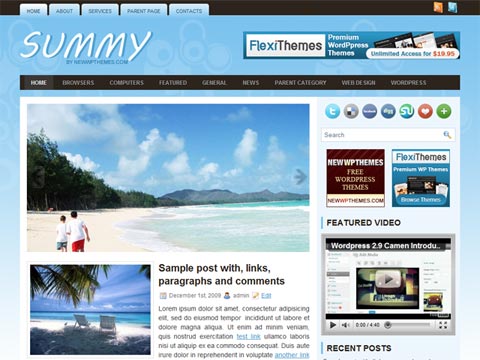 free wordpress theme Free WordPress Theme – Summy. Free Download