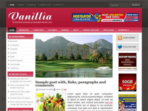 Free WordPress Theme – Vanillia. Free Download