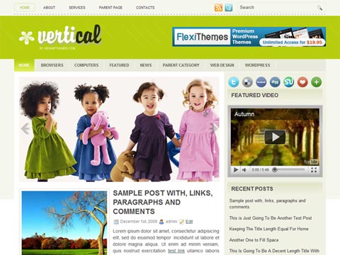 free wordpress theme Vertical