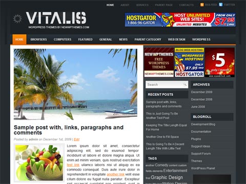 Free WordPress Theme – Vitalis. Free Download
