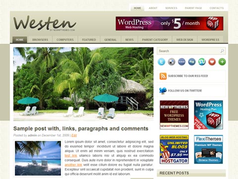 free wordpress theme Free WordPress Theme – Westen. Free Download