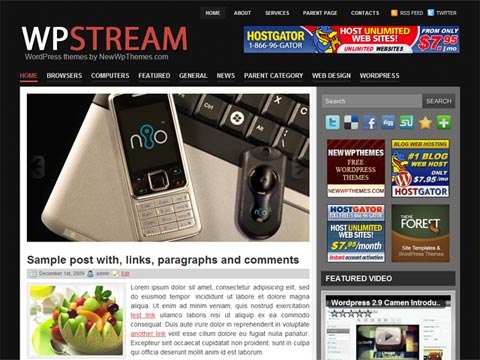 Free WordPress Theme – WpStream. Free Download