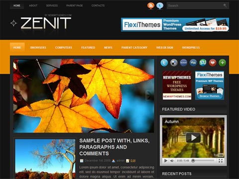 free wordpress theme Zenit – Free Premium WordPress Theme