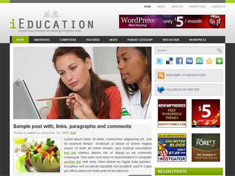 Free WordPress Theme – iEducation. Free Download