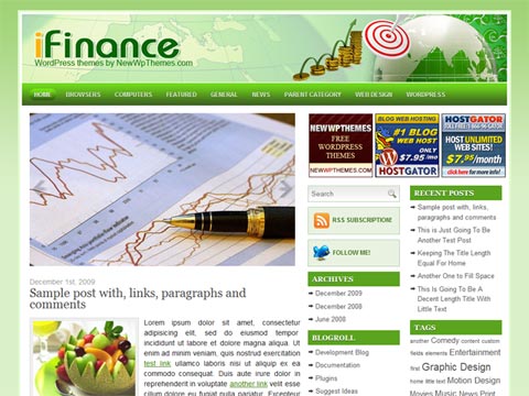 Free WordPress Theme – iFinance. Free Download
