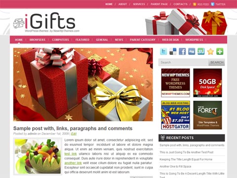 Free WordPress Theme – iGifts. Free Download
