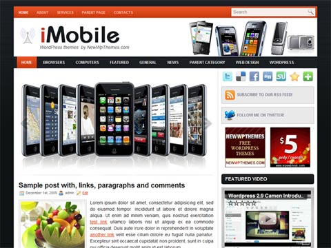 Free WordPress Theme – iMobile. Free Download