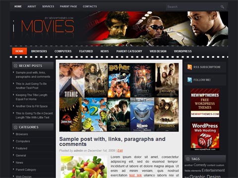 Free WordPress Theme – iMovies. Free Download