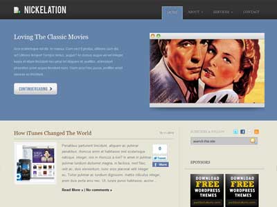 free wordpress theme Nickelation Free WordPress Theme
