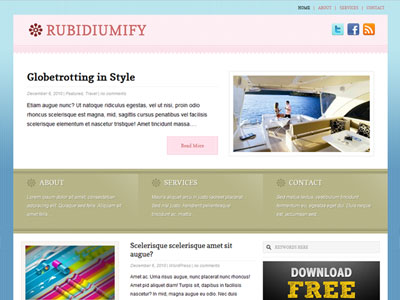 free wordpress theme Rubidiumify