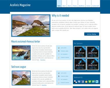 free wordpress theme Acolinis Magazine