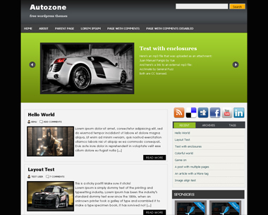 free wordpress theme Autozone