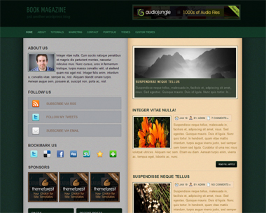 free wordpress theme Book Zine