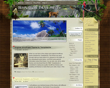 free wordpress theme Bulletin Board Safari