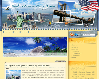 free wordpress theme Calendar New York