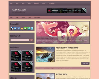 free wordpress theme Candy Magazine