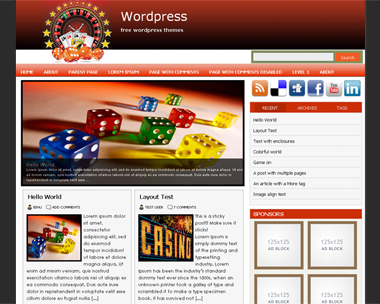 free wordpress theme Casino Style