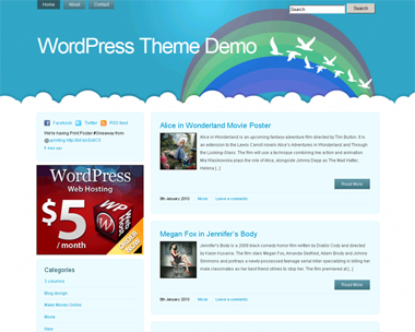 free wordpress theme Cloudy Day