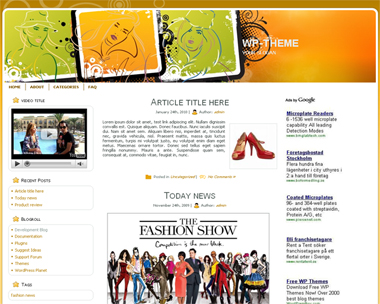 free wordpress theme Fashion Trends