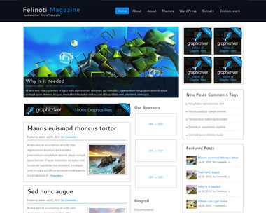 free wordpress theme Felinoti Magazine