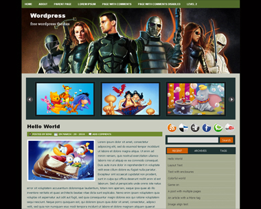 free wordpress theme GameWorld
