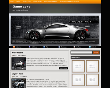 free wordpress theme Gamezone Theme