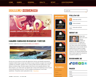 free wordpress theme Gerrila Magazine