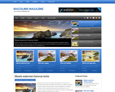 free wordpress theme Macolinis Magazine