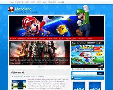 free wordpress theme Marioland