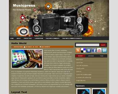 free wordpress theme Music Press