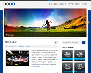 free wordpress theme Neon