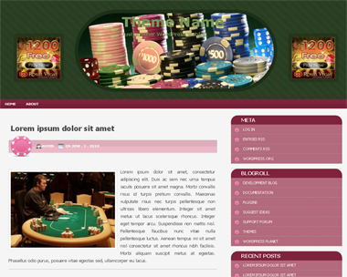 free wordpress theme PokerGreen