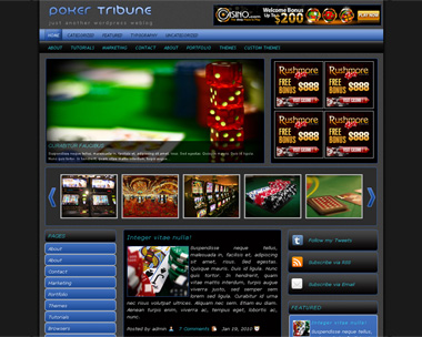 free wordpress theme Poker Tribune