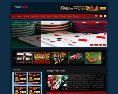 free wordpress theme Poker Zine