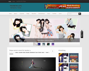 free wordpress theme PremiumLife Magazine