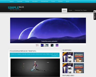 free wordpress theme SimpleBlue Magazine WordPress Theme