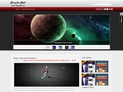 free wordpress theme Simplered Magazine