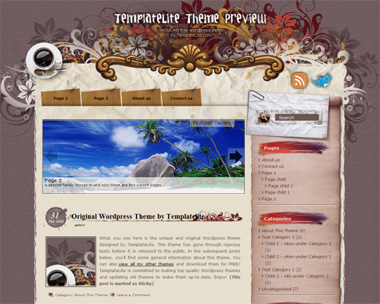 free wordpress theme Vector Art