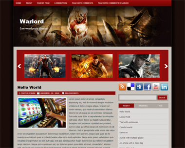 free wordpress theme Warlord