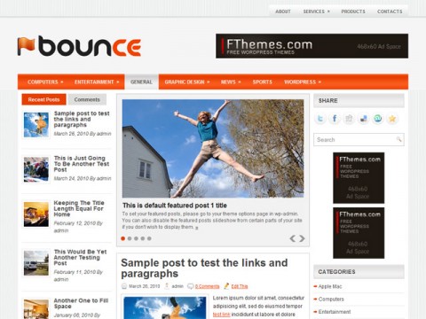 free wordpress theme Bounce