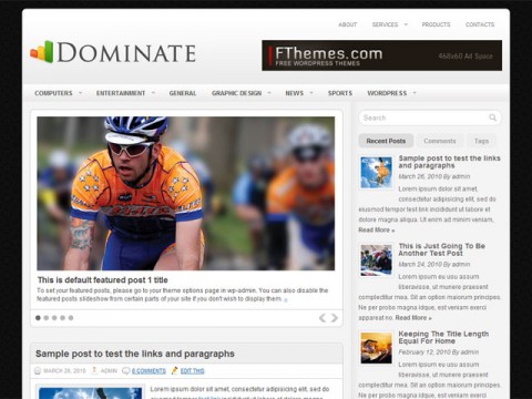 free wordpress theme Dominate